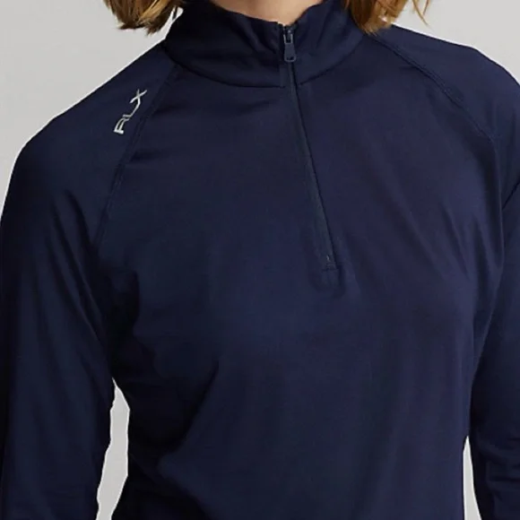 NWT NEW Ralph Lauren RLX Golf Jersey Quarter-Zip Pullover NAVY BLUE - Picture 5 of 11
